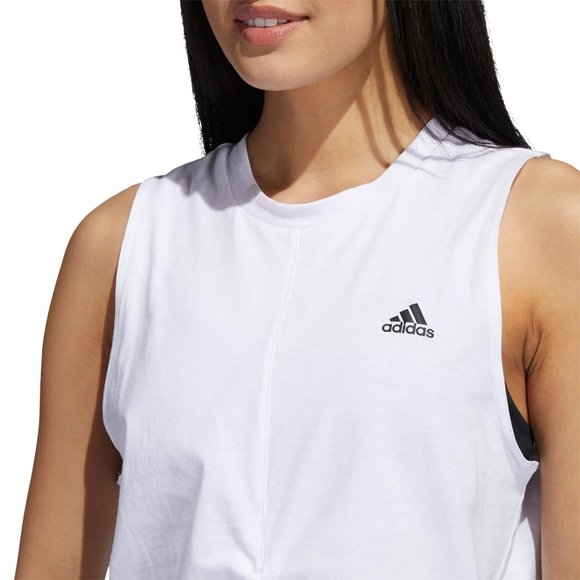 adidas Women's Cotton Cinch Tank Top New - Picture 4 of 6